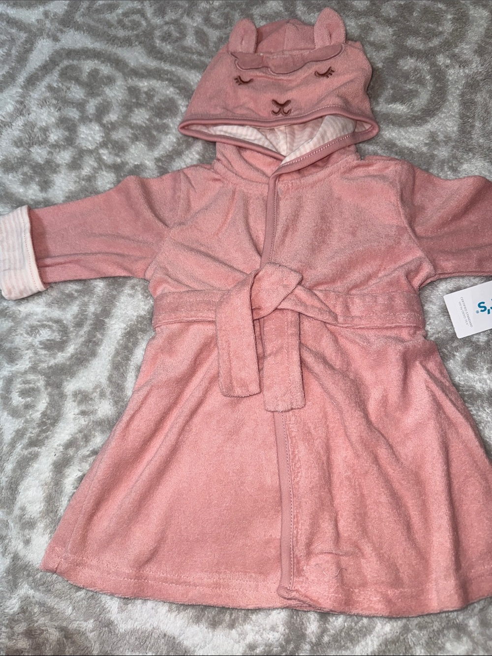 Carter's Pink Hooded Bathrobe with Bear Ears